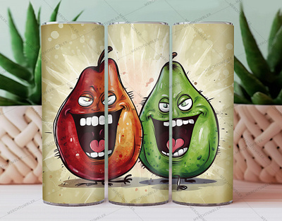 Hungry Pears Skinny Tumbler Wrap color image custom design art custom tumbler design food vector illustration juicy art nature tumbler photography ripe tumbler skinny tumbler sublimation tasty tumbler tumbler sublimation tumbler warp vector art waterslide tumbler