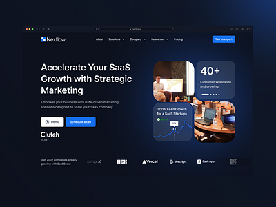 B2B SaaS website | Hero Header design b2b b2b saas b2b saas website b2b website header exploration hero header landing landing page landing page design landing page website landingpage saas saas concept saas design saas designs saas landing page saas website uiux web design webflow