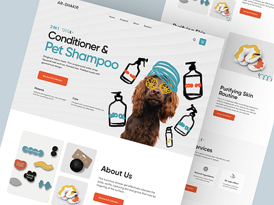 AR-Shakir - Shopify Website Design for Pet Products design ecommerce homepage illustration interface landing page pet products product product design product landing page product website shopify shopify landing page shopify website single product store store ui web design website woocommerce