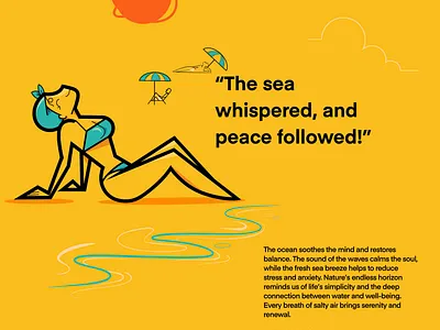 Sea beach book cover girl illustration magazine orange procreate sea summer