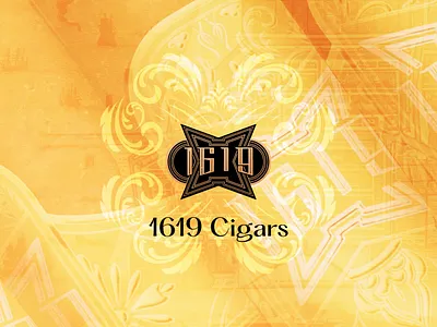 Brand identity of 1619 Cigars brand identity branding color font type graphic design layout design logo mockup rebranding