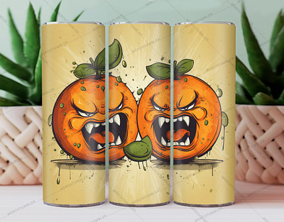 Hungry Oranges Skinny Tumbler Wrap bowl art cartoon art color image custom design design food tumbler fruit tumbler healthy food art hungry tumbler illustration photography skinny tumbler sublimation tumbler sublimation tumbler warp vector art waterslide tumbler