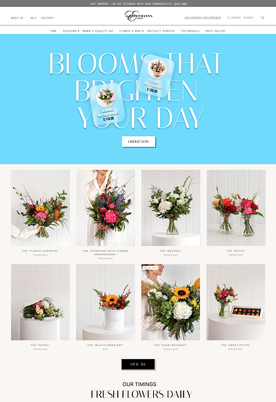 Elevating a Flower Shop's Online Presence for Increased Sales flower shop redesign shop design web design website website design