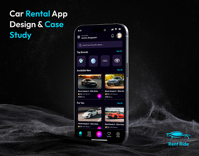 Car Rental App Design & Case Study adobe xd app design behance car car rental case study figma rental ui ui design ux