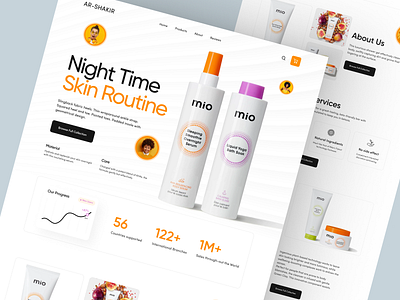 Shopify Website Design for Cosmetics design ecommerce homepage illustration interface landing page product product design product landing page product page product website shopify shopify landing page shopify website single product store store web design website woocommerce