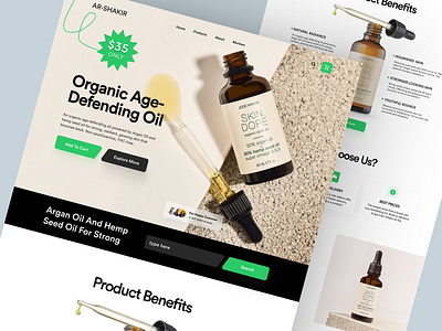 AR-Shakir - Shopify Website Design for Olive Oil design ecommerce homepage illustration interface landing page olive oil product product design product landing page product page product website shopify shopify landing page shopify website single product store store web design website woocommerce