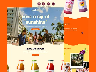 Fun Soda Brand Website Design branding colorful design designer e commerce ecommerce figma food fun landing landing page landing page design ui ui design ui ux user interface ux web web design. website design