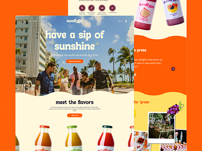 Fun Soda Brand Website Design branding colorful design designer e commerce ecommerce figma food fun landing landing page landing page design ui ui design ui ux user interface ux web web design. website design