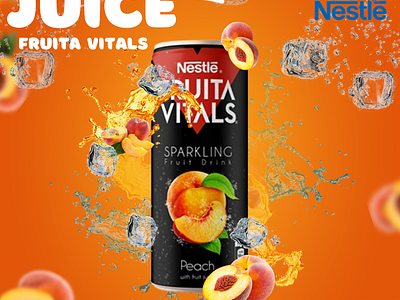 Product Post For Marketing. Fruita Vitals Nestle graphic design instagram post juice post product design social media post