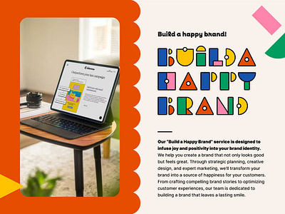 Build a happy brand! branding graphic design typography