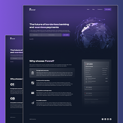 Finance Fintech Landing Page