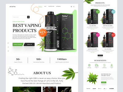 AR-Sativa - Shopify Website Design for Oilve Oil design ecommerce homepage illustration interface landing page olive oil product product design product landing page product website shopify shopify landing page shopify website single product store store ui web design website woocommerce