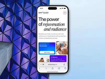 Dripology. Website Redesign animation art direction clean design healthcare illustration interaction motion graphics ui user interface ux web web design wellness