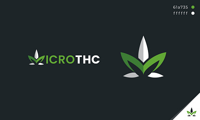 MICROTHC - Logo Design art brand identity branding business logo creative logo custom logo graphic graphic design graphics leaves logo logo design logotype professional logo smoke weed