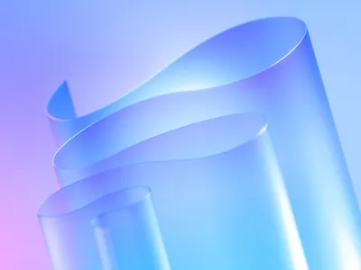 3D Glass Wave Visual 3d 3d illustration 3ds max abstract blue glass illustration purple render transparent visual wave web illustration windows 11