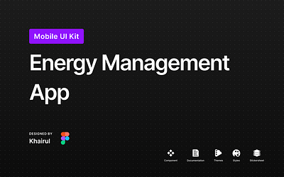 Energy Management App awesome ui branding business site cover designs dashboard design illustration landing page logo ui