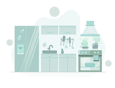 Kitchen illustration bill bill illustration gas gas bill illustartion kitchen kitchen illustration