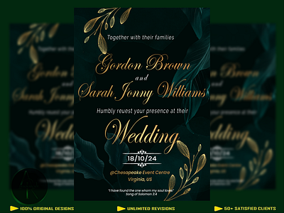 WEDDING CARD / FLYER / BANNER DESIGN adobe photoshop akdesignarcade card design design event banner event flyer event poster fiverrfreelancer graphic des graphic design graphic design services poster design typography wedding card