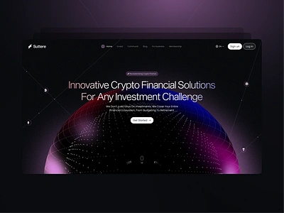 Crypto Landing Page bitcoin blockchain coin crypto crypto plarform cryptocurrency dapp defi ethereum exchange finance fintech ico landing landing page staking token trading web design inspiration web3