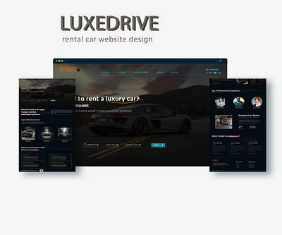 Car rental website. app branding design figma graphic design illustration landing page logo ui ux vector website