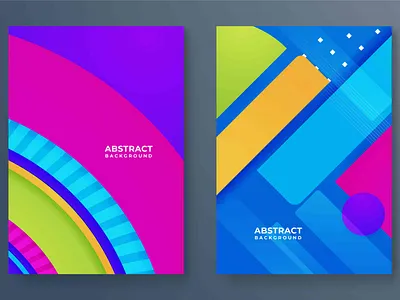trendy vector abstract colorful gradient poster business