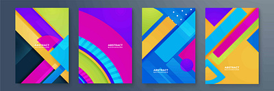 trendy vector abstract colorful gradient poster business