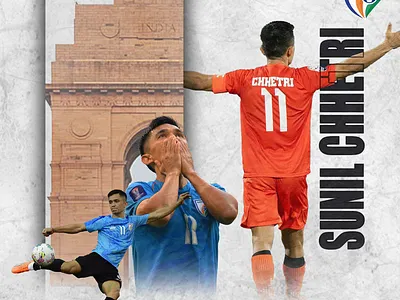 Sunil Chhetri poster design graphic design