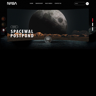 NASA website into a modern web concept design branding css css3 graphic design html5 illustration javascript landing page logo photoshop ux design web web design website website design wordpress