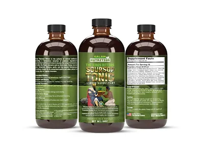 Liquid Supplement Label Design unique branding