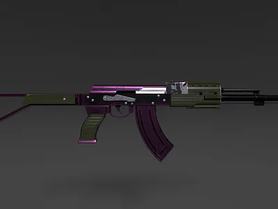 Realistic AK47 3D Model & Animation 3d animation graphic design logo motion graphics ui upworkfreelancer