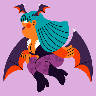 Morrigan Aensland capcom darkstalkers illustration ilustración jhonny núñez videogame