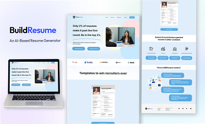 BuildResume-An Ai powered Resume Generator branding designing figma ui ui ux website design website development