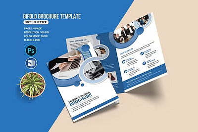 Corporate Bifold Brochure bifold brochure blue business brochure business plan clean company brochure company business corporate brochure creative editable minimal modern ms word multipurpose template photoshop template printable profile project promotional proposal