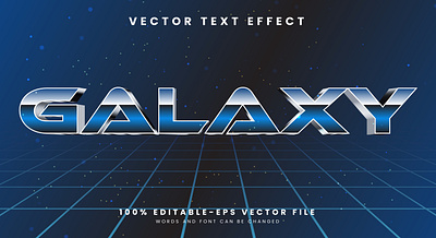 Galaxy 3d editable text style Template galaxy