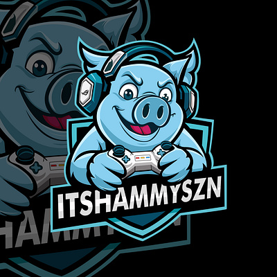 Hammy the Gamer Pig | Mascot Logo Design graphic designer portfolio