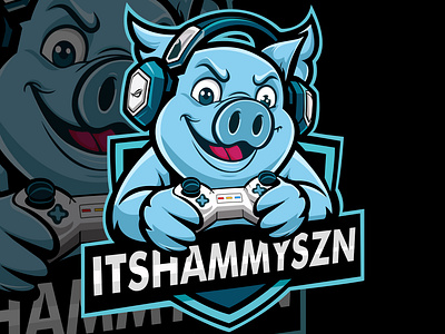 Hammy the Gamer Pig | Mascot Logo Design graphic designer portfolio