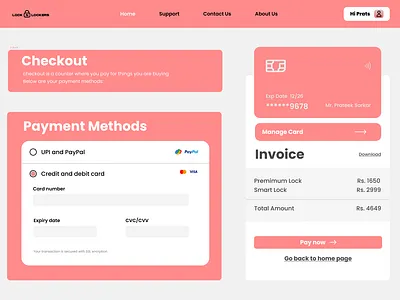 Credit Payment Checkout Page checkoutpage design figma simple ui ux