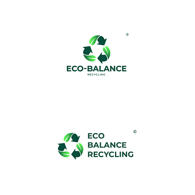 ECO-Balance Recycling Logo Design app branding design graphic design house logo illustration logo logo design ui vector