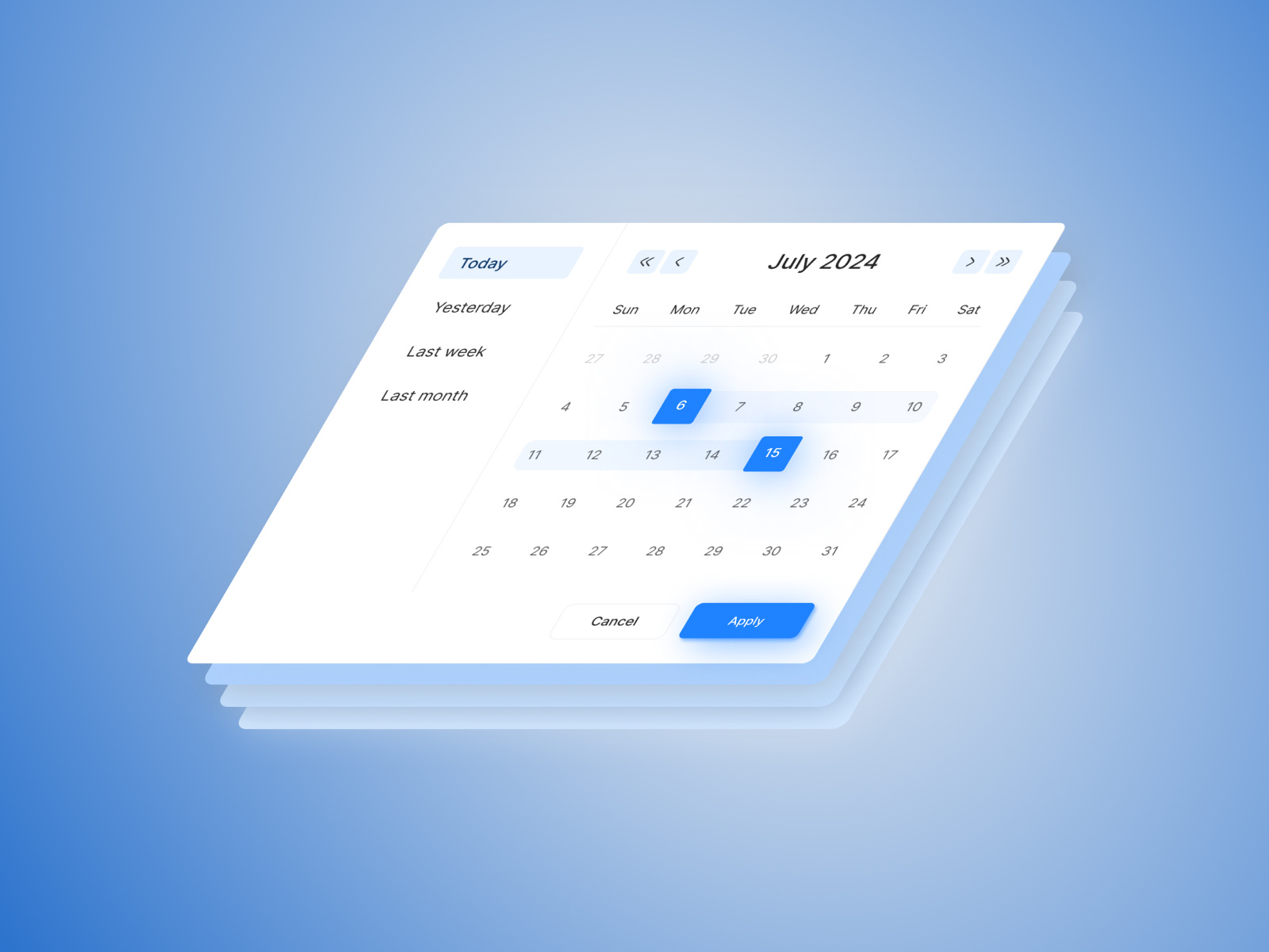 Date Picker UI Design by Khairul Islam on Dribbble