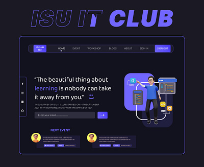 ISU IT CLUB WEB graphic design ui