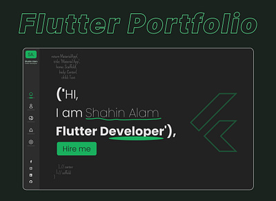 Flutter portfolio graphic design ui