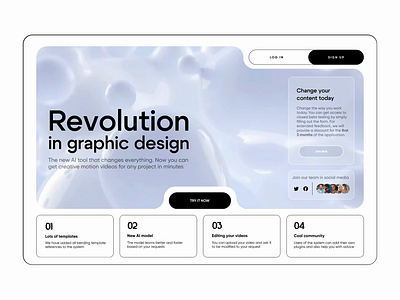 AI Video Generation Page Concept design graphic design landing ui ux web