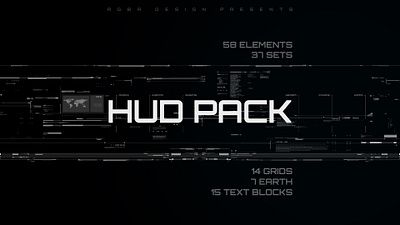 HUD Pack Template display elements fx game hightech infographic interface motion graphics news overlay promo screen technology ui