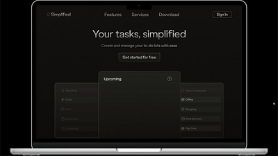 Animated landing page design 3d animation design motion design motion graphics saas design ui visual design web design web design animation