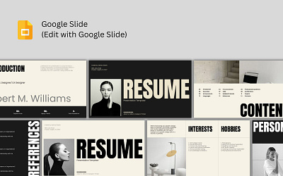 Resume Google Slides Template. branding google slides graphic design minimalist presentation resume resume google slides template. resume kit resume set resume template template