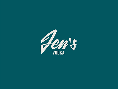 Jen's vodka branding graphic design lettering logo typography