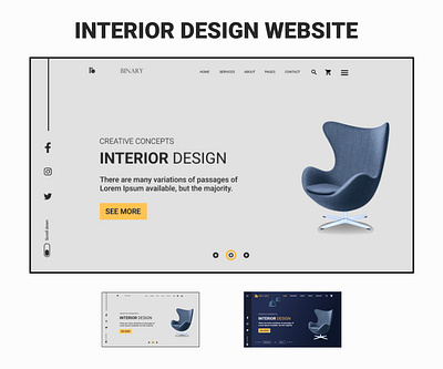 Interior Design web graphic design ui