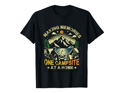 Welcome to my custom Unique eye-catching hiking camping T-SHIRT best t shirt branding cam camping design design designer graphic design hiking design illustration logo mountain design outdoor t shirt typography