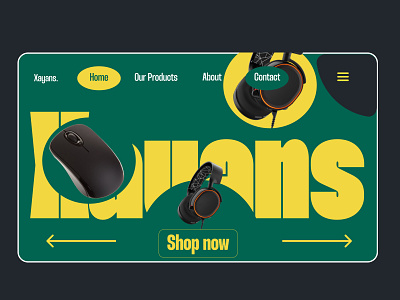 xayans Electronics graphic design typography ui ux