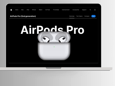 AirPods Pro (2nd Generation) Re-Design app apple design designer figma ui ui ux ui ux designer ui ux figma ux web